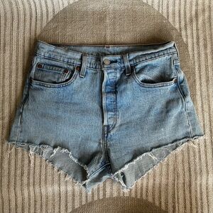 Levi's Blue Jean Shorts High-Waisted Cut-Off 501’s